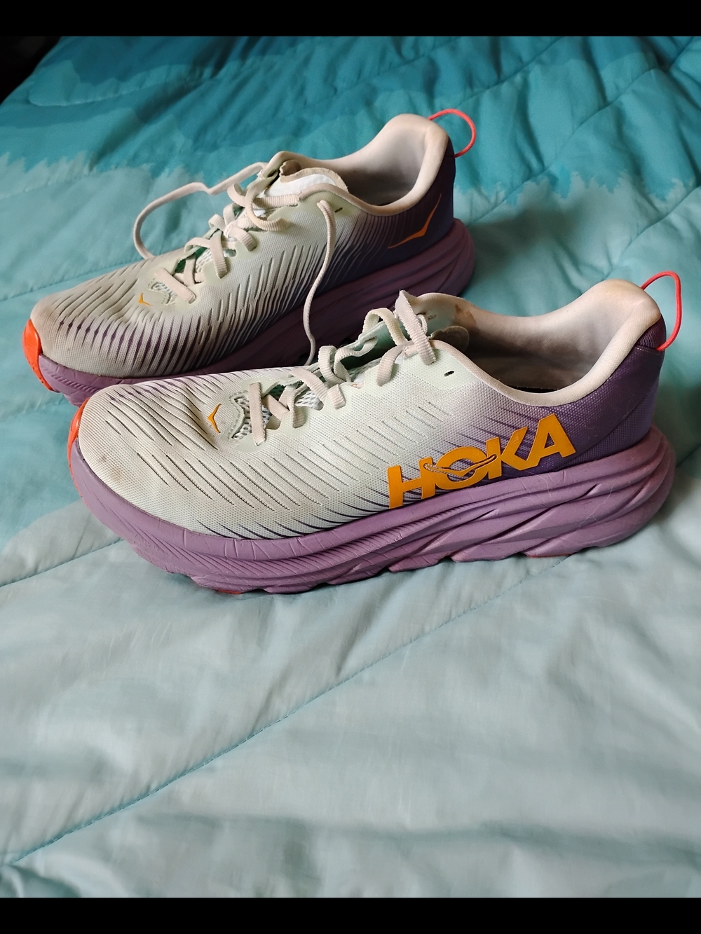 HOKA Women's Rincon 3 Sky Blue And Purple Running Shoes